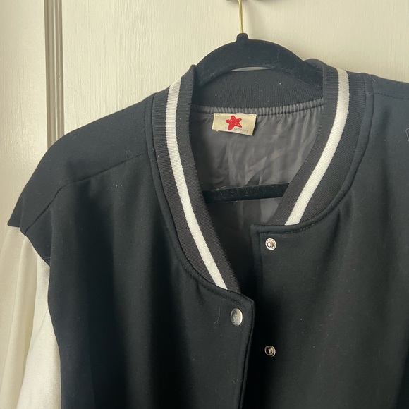 Black & White Classic Varsity Jacket - Picture 2 of 8